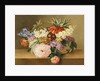 Iris, Lilac, Primulae, Blossom and Peonies in a Basket by Johan Laurents Jensen