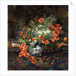 Poppies, Daisies, Buttercups and other Flowers in a Japanese Imari Vase by Theodore Hannon