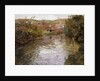 Farmhouses on the Banks of a Stream by Fritz Thaulow