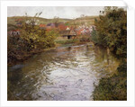 Farmhouses on the Banks of a Stream by Fritz Thaulow