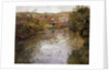 Farmhouses on the Banks of a Stream by Fritz Thaulow