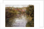 Farmhouses on the Banks of a Stream by Fritz Thaulow