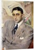 Portrait of the Actor, Ramon Pena, half-length, wearing a grey Suit by Joaquin Sorolla y Bastida