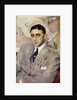 Portrait of the Actor, Ramon Pena, half-length, wearing a grey Suit by Joaquin Sorolla y Bastida