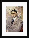 Portrait of the Actor, Ramon Pena, half-length, wearing a grey Suit by Joaquin Sorolla y Bastida