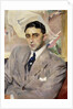 Portrait of the Actor, Ramon Pena, half-length, wearing a grey Suit by Joaquin Sorolla y Bastida
