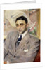 Portrait of the Actor, Ramon Pena, half-length, wearing a grey Suit by Joaquin Sorolla y Bastida