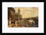 A Flower Market on the Seine by Ulpiano Checa y Sanz