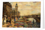 A Flower Market on the Seine by Ulpiano Checa y Sanz