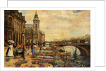 A Flower Market on the Seine by Ulpiano Checa y Sanz