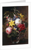 Roses, Lilies, Pansies and other Flowers in a Vase by Johan Laurents Jensen