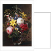 Roses, Lilies, Pansies and other Flowers in a Vase by Johan Laurents Jensen