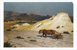 Lioness and Cubs; Lionne et Lioceaux by Jean Leon Gerome