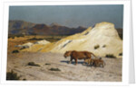 Lioness and Cubs; Lionne et Lioceaux by Jean Leon Gerome