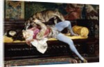 A Young Page, Playing with a Greyhound by Giovanni Boldini