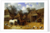 The Artist's Farmyard at Meopham, Kent, with Horses, Shetland Ponies, Pigs, Ducks, Pigeons and Chickens, 1857 by John Frederick Herring Snr