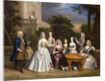 Group Portrait of a Family, in the Grounds of a Country House by Benjamin Ferrers
