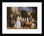 Group Portrait of a Family, in the Grounds of a Country House by Benjamin Ferrers