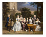 Group Portrait of a Family, in the Grounds of a Country House by Benjamin Ferrers