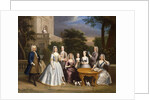 Group Portrait of a Family, in the Grounds of a Country House by Benjamin Ferrers