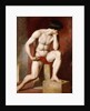 A Male Nude, seated full-length by William Etty