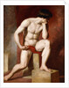 A Male Nude, seated full-length by William Etty