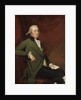 Portrait of Edward Abney, seated three-quarter-length, in a Green Coat, Holding a Letter against a Red Curtain, Late 1780s by Joseph Wright of Derby