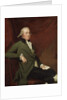 Portrait of Edward Abney, seated three-quarter-length, in a Green Coat, Holding a Letter against a Red Curtain, Late 1780s by Joseph Wright of Derby