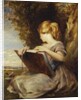 A Young Girl seated under a Tree with a Sketch Book by George Richmond