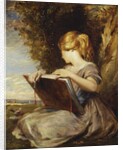 A Young Girl seated under a Tree with a Sketch Book by George Richmond