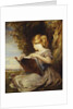 A Young Girl seated under a Tree with a Sketch Book by George Richmond