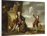 Group Portrait of George Fitzgerald with his Sons George, seen flying a Kite, and Charles by Johann Zoffany