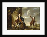 Group Portrait of George Fitzgerald with his Sons George, seen flying a Kite, and Charles by Johann Zoffany