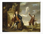 Group Portrait of George Fitzgerald with his Sons George, seen flying a Kite, and Charles by Johann Zoffany