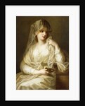 Tuccia, the Vestial Virgin, three quarter length, holding a lamp by Angelica Kauffman