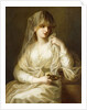 Tuccia, the Vestial Virgin, three quarter length, holding a lamp by Angelica Kauffman