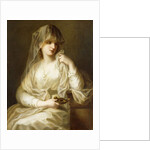 Tuccia, the Vestial Virgin, three quarter length, holding a lamp by Angelica Kauffman