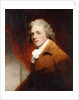 Portrait of a Gentleman, Half-Length, in a Brown and White Stock, a Red Curtain Behind by John Hoppner
