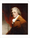 Portrait of a Gentleman, Half-Length, in a Brown and White Stock, a Red Curtain Behind by John Hoppner