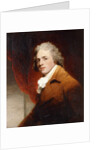 Portrait of a Gentleman, Half-Length, in a Brown and White Stock, a Red Curtain Behind by John Hoppner