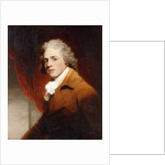 Portrait of a Gentleman, Half-Length, in a Brown and White Stock, a Red Curtain Behind by John Hoppner