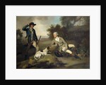 A Gentleman Reclining with a Gun and Dog and his Gamekeeper Standing Nearby, by Henry Walton