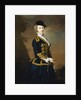Portrait of Nancy Fortescue, Wearing a Dark Blue Riding Habit with Gold Frogging and Cap, by Thomas Hudson