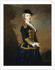 Portrait of Nancy Fortescue, Wearing a Dark Blue Riding Habit with Gold Frogging and Cap, by Thomas Hudson