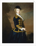 Portrait of Nancy Fortescue, Wearing a Dark Blue Riding Habit with Gold Frogging and Cap, by Thomas Hudson