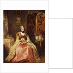 Portrait of Lady Dorothy Nevill, full-length, seated in a Pink and Gold Embroidered Gown, in her Boudoir, 1855 by Henry Richard Graves