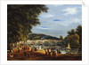 A View of Richmond Bridge with Boats on the River and Figures Promenading by William Turner