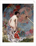 Young Woman and Parasol; Jeune Femme au Parasol by Aime Nicolas Morot