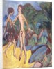 Youth and Naked Girl on Beach; Nackter Jungling und Madchen am Strand, 1913 by Ernst Ludwig Kirchner