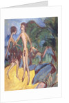 Youth and Naked Girl on Beach; Nackter Jungling und Madchen am Strand, 1913 by Ernst Ludwig Kirchner